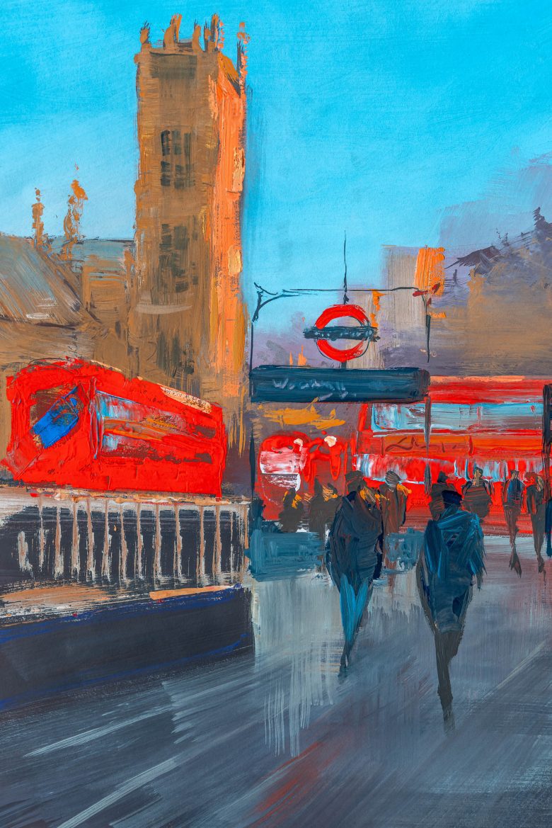 london-commute-original-london-cityscape-painting-paul-kenton