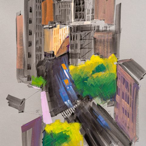 view-from-above-new-york-original-cityscape-painting-paul-kenton